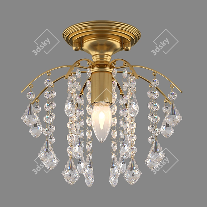 Modern Elegance Crystal Chandelier 3D model image 4