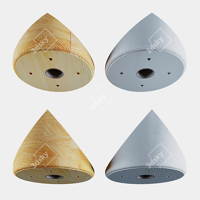 Angular Ceiling Light Mounting Bracket 3D model image 3