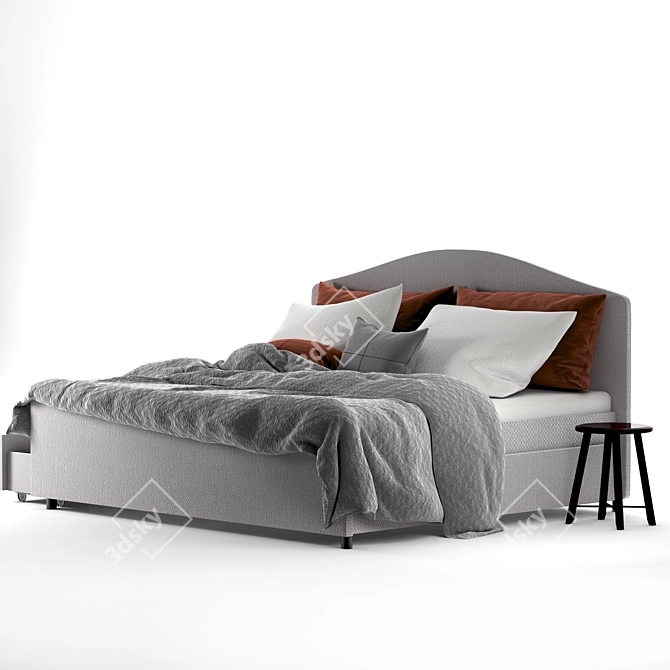 IKEA Hauga Queen Bed Set 3D model image 6