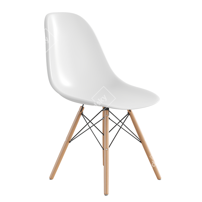 Modern Eames Style Office Chair 3D model image 1