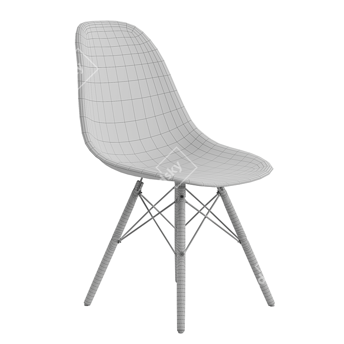 Modern Eames Style Office Chair 3D model image 4