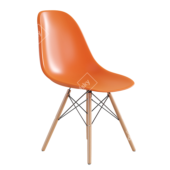 Modern Eames Style Office Chair 3D model image 9