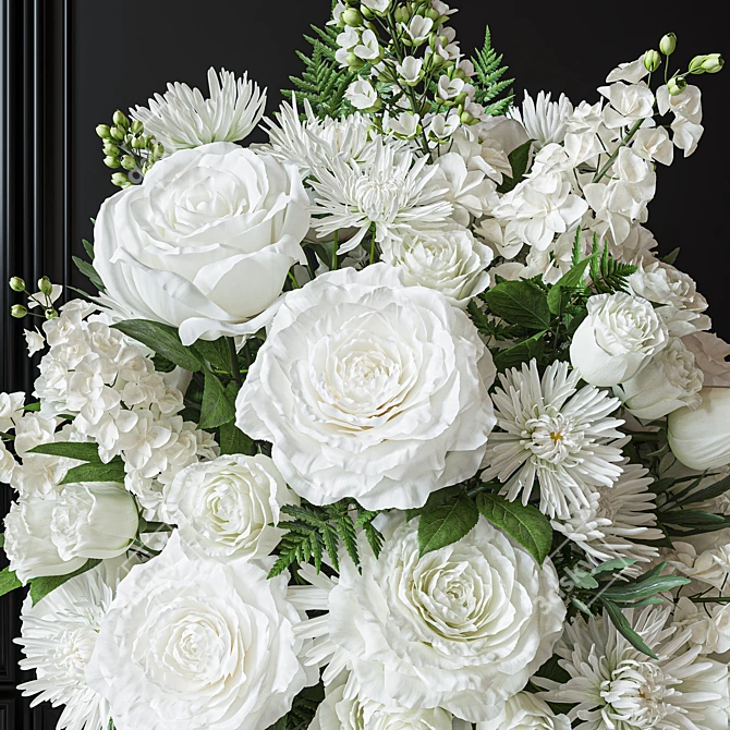 Elegant Wedding Floral Decor Set 3D model image 4