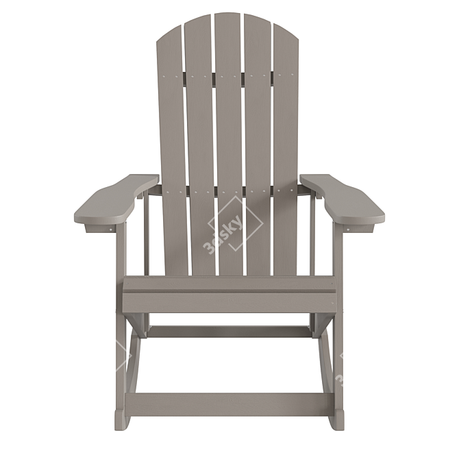 Adirondack All-Weather Outdoor Rocking Chair 3D model image 2