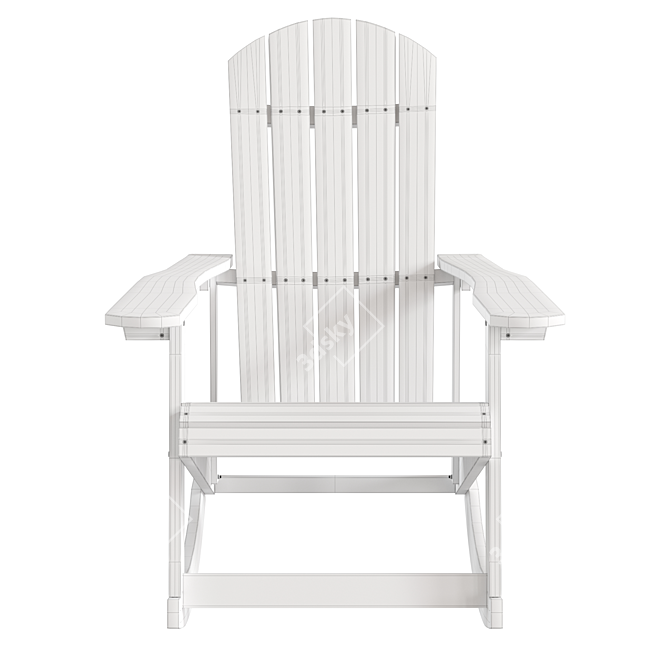 Adirondack All-Weather Outdoor Rocking Chair 3D model image 6