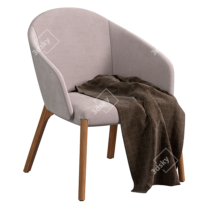 Sleek Modern BELLEVUE Chair 2015 3D model image 2