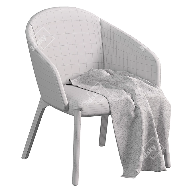 Sleek Modern BELLEVUE Chair 2015 3D model image 3