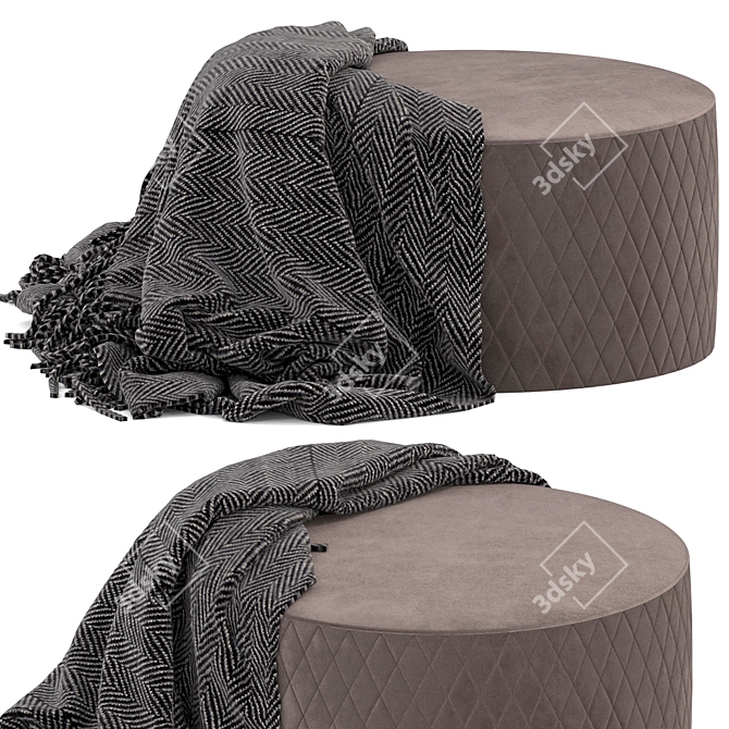 Cozy Seating Pouf 3D model image 1