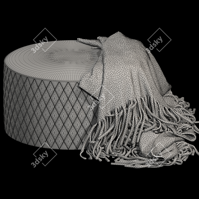 Cozy Seating Pouf 3D model image 4