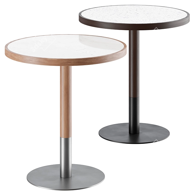 Modern Bistro Table Redesign 3D model image 1