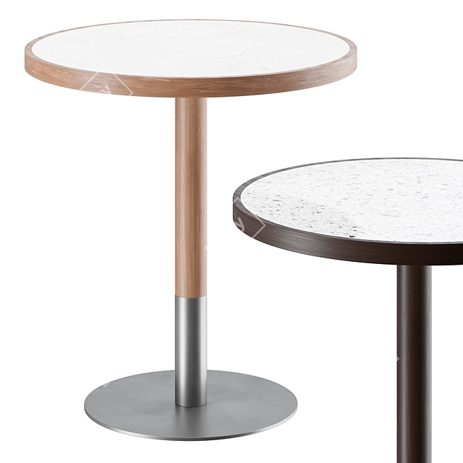 Modern Bistro Table Redesign 3D model image 2