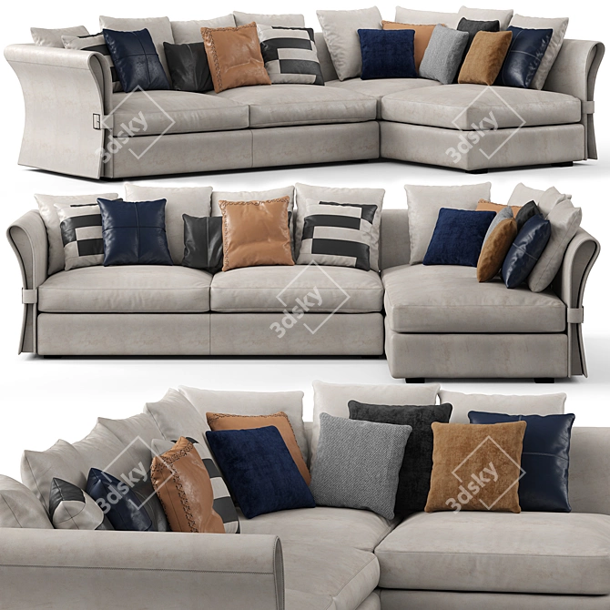 Modern Onda Sectional Sofa Set 3D model image 1