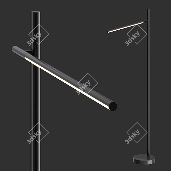 Dynamic Geometric Floor Lamp 3D model image 2