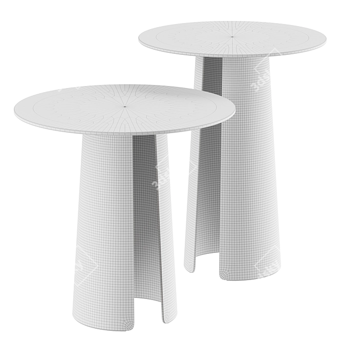 Elegant Glass Magazine Table 3D model image 3