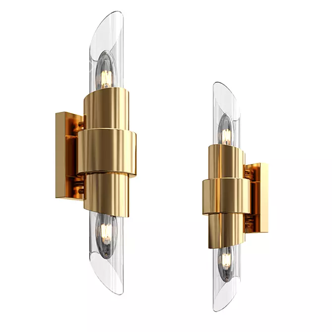 Elegant Crystal Lux Wall Sconce 3D model image 1