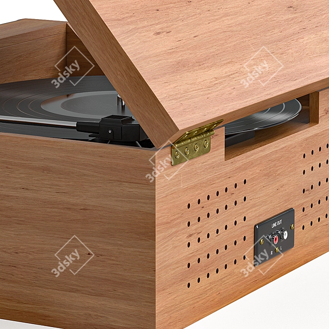 Vinyl Player Fusion with Storage Box 3D model image 4