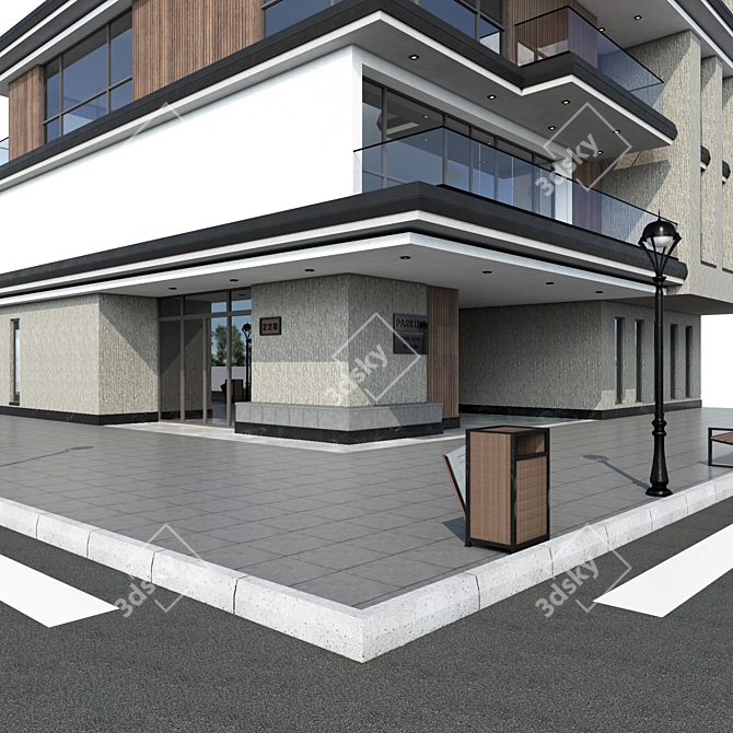 Residential 3D Building Model 3D model image 5