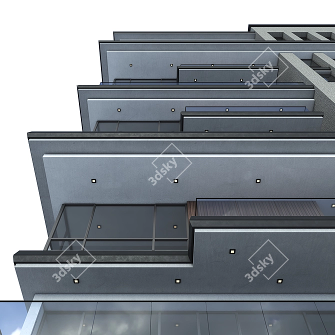 Residential 3D Building Model 3D model image 12