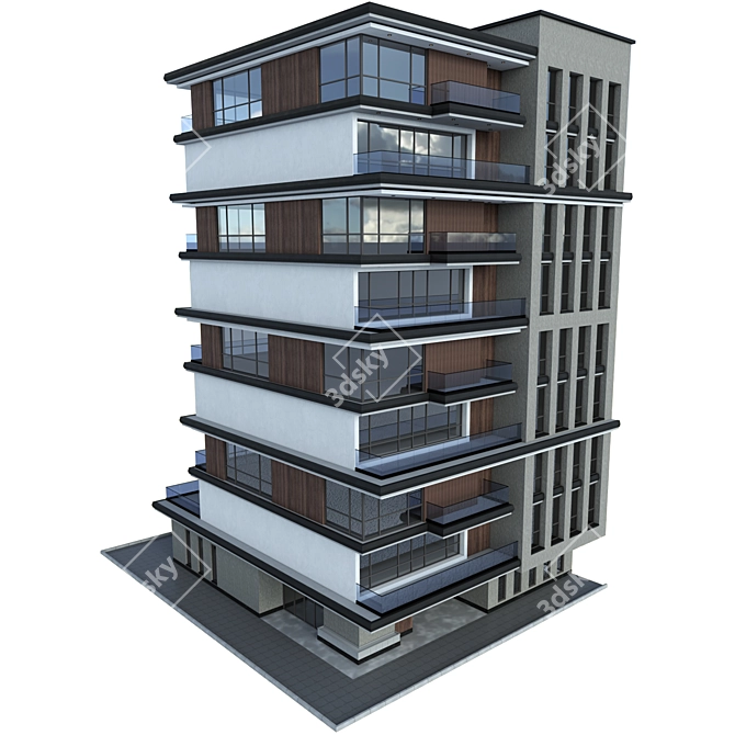 Residential 3D Building Model 3D model image 13