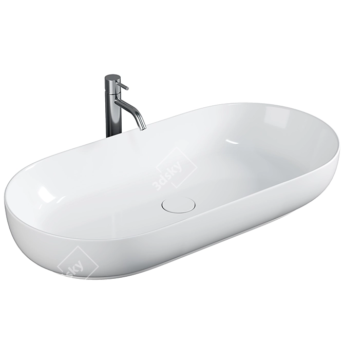 Duravit Luv Countertop Washbasin White 3D model image 1