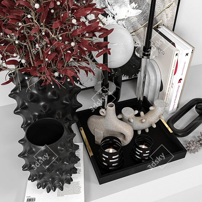 Nordic Design Decorative Set 3D model image 4