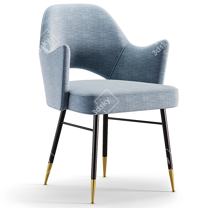 Modern Koni Dining Chair Render 3D model image 2