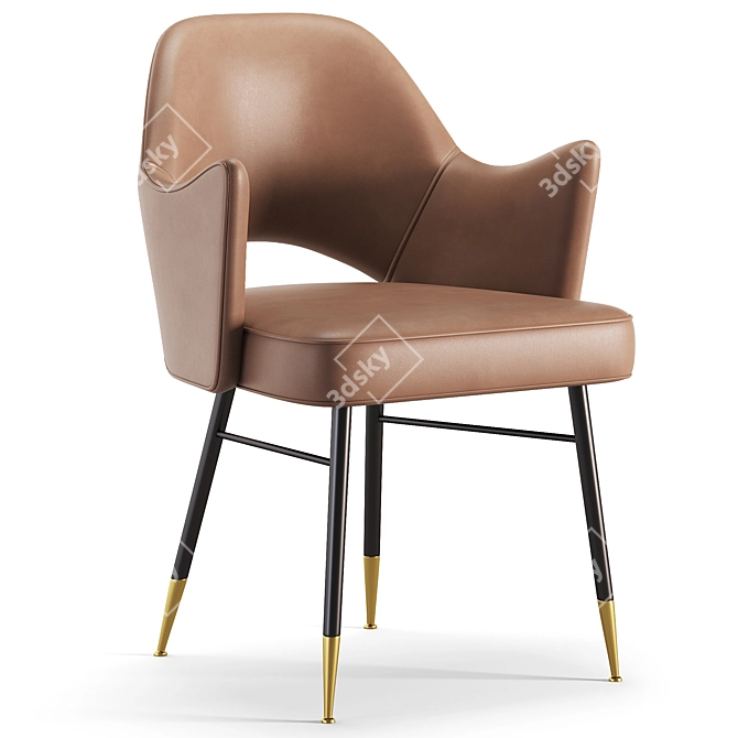 Modern Koni Dining Chair Render 3D model image 3