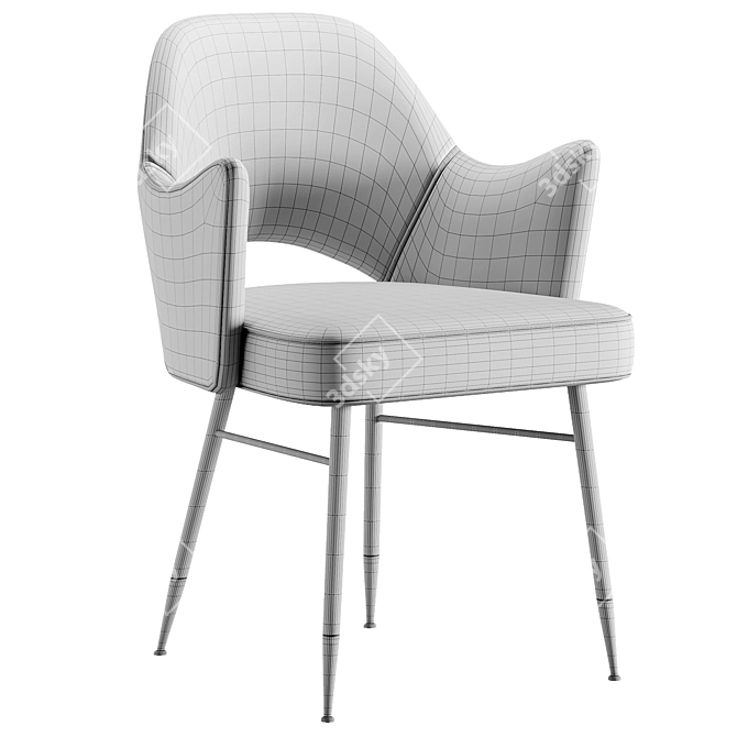 Modern Koni Dining Chair Render 3D model image 4