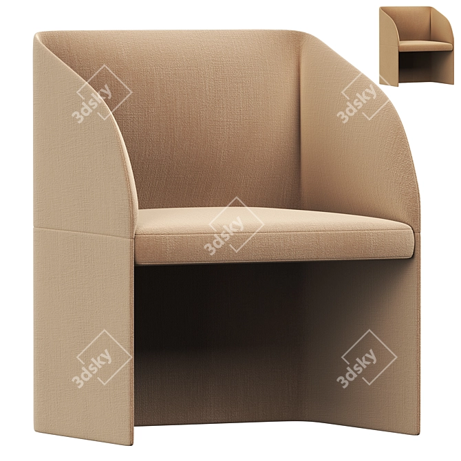 Sleek Modern La Cividina Armchair 3D model image 1