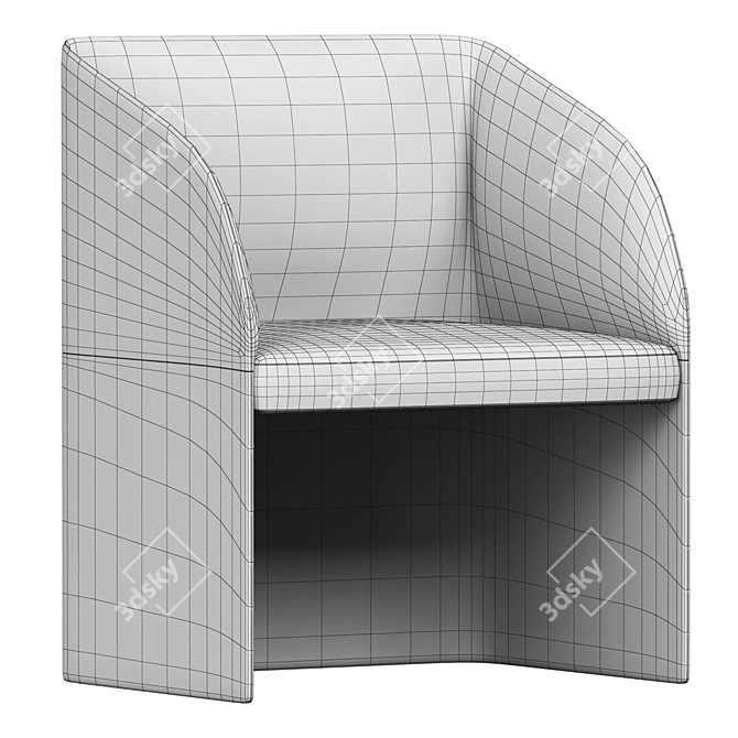 Sleek Modern La Cividina Armchair 3D model image 5