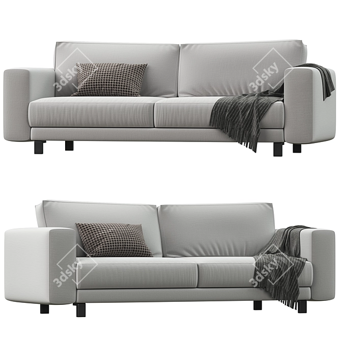 Elegant Casamilano Hampton Sofa 3D model image 1