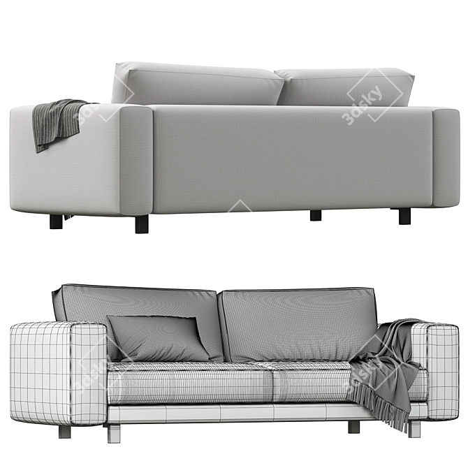 Elegant Casamilano Hampton Sofa 3D model image 3