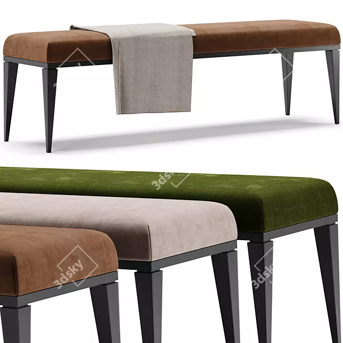 Modern Stylish Amy Indoor Bench 3D model image 1