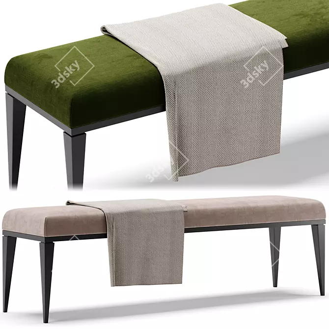 Modern Stylish Amy Indoor Bench 3D model image 2