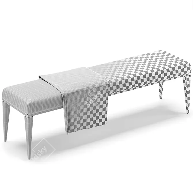 Modern Stylish Amy Indoor Bench 3D model image 3