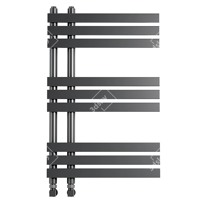 Arezzo Anthracite Heated Towel Rail 3D model image 1