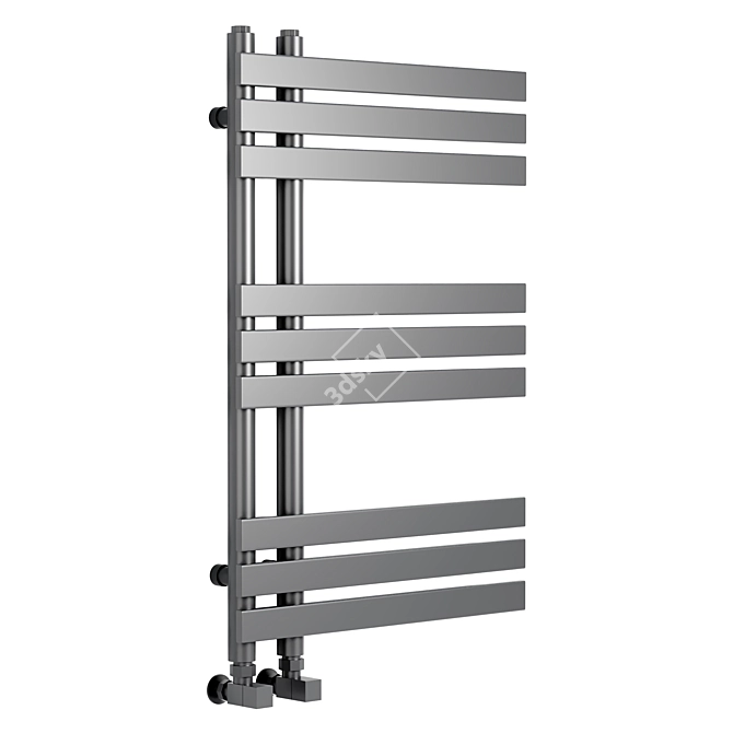 Arezzo Anthracite Heated Towel Rail 3D model image 2