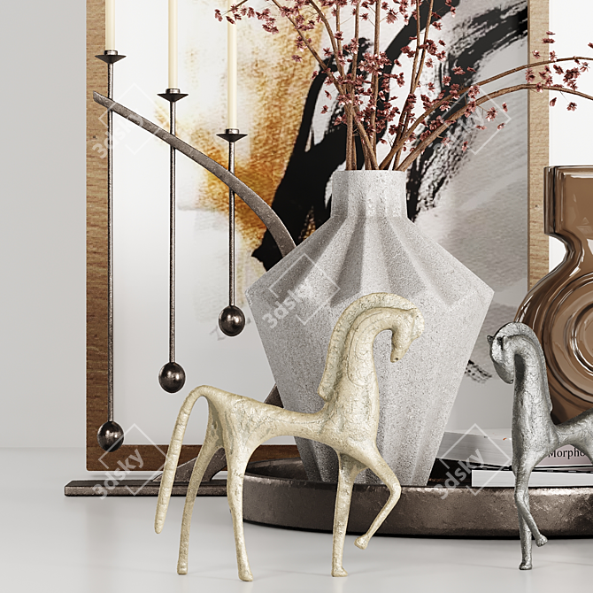 Artistic Decor Set 2015 3D model image 3