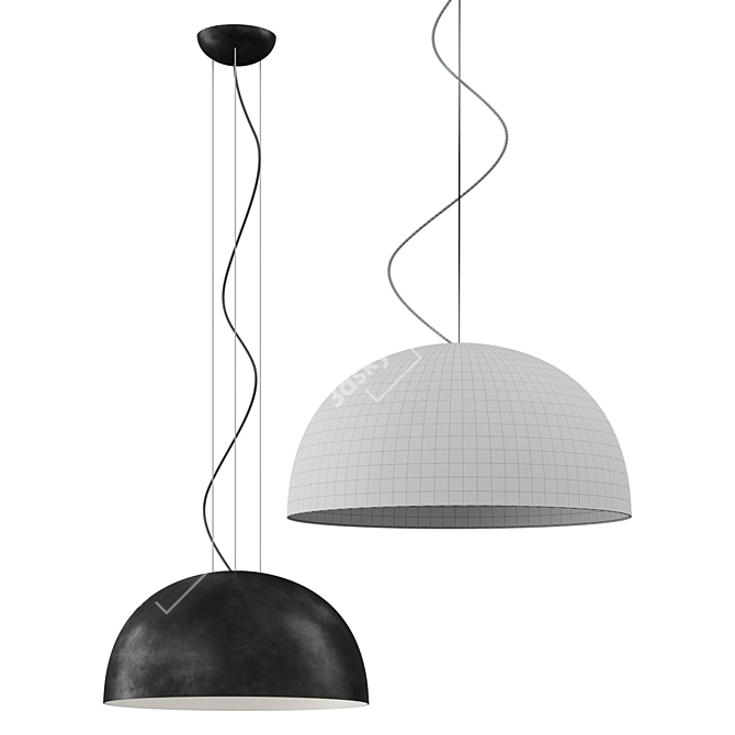 RUGIADA Pendant Light 40/50/60cm 3D model image 2