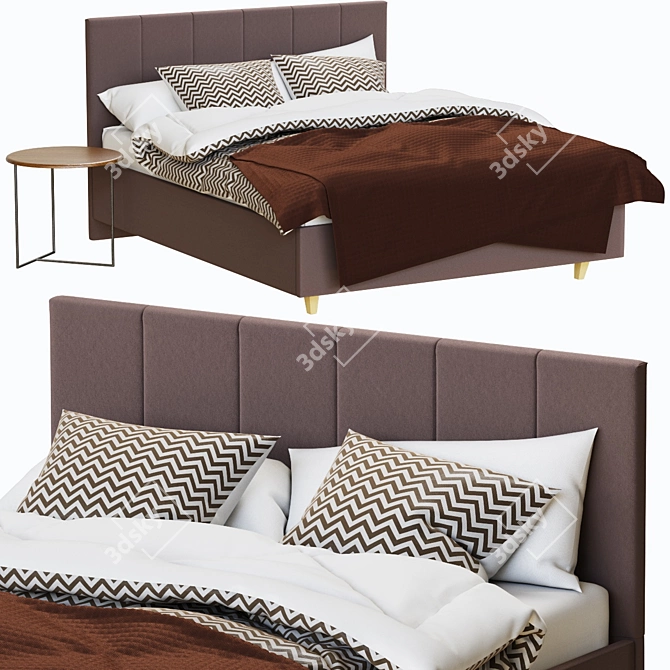 Berta Lift-Up Bed, 160x200cm 3D model image 3