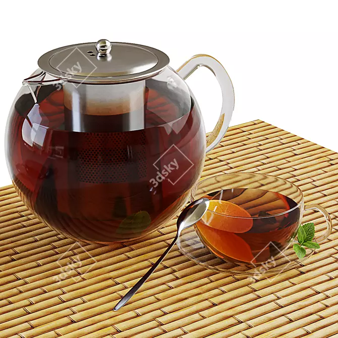 Tea Time Set 3D model image 3