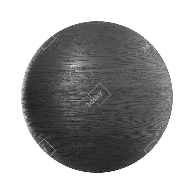 Black Wood, Ebony Material 3D model image 1