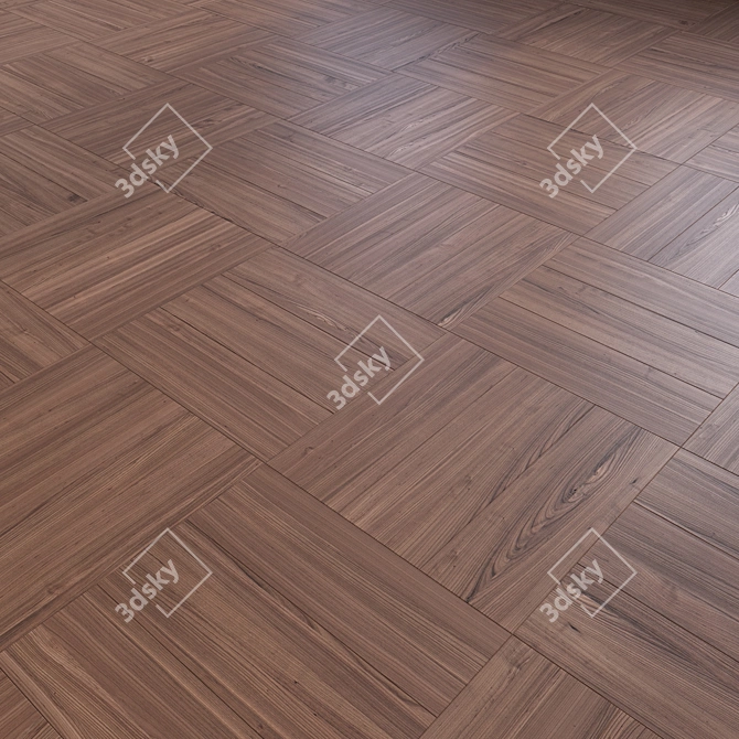 Wood Floor 3D Model Kit 3D model image 4