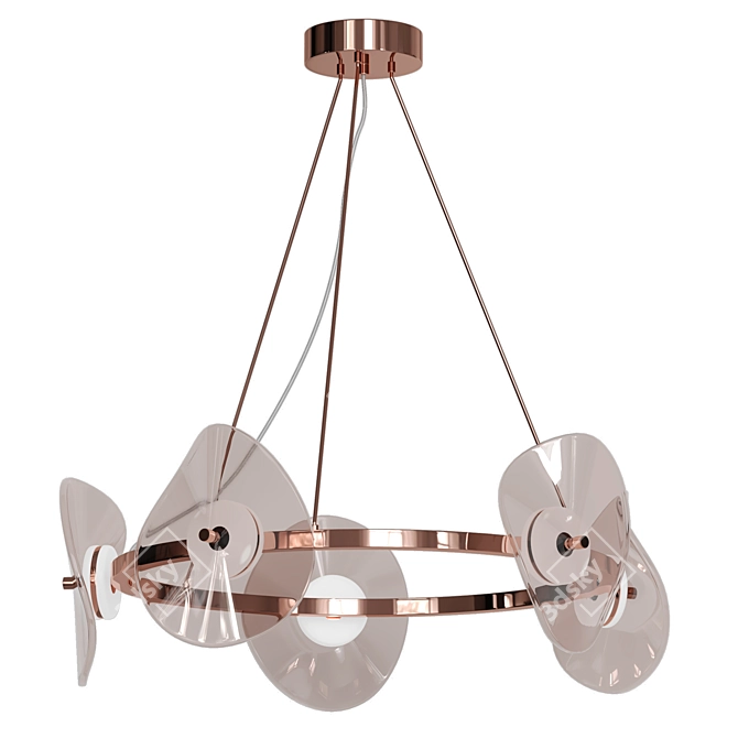 Ethereal Smoky Dream Chandelier 3D model image 3