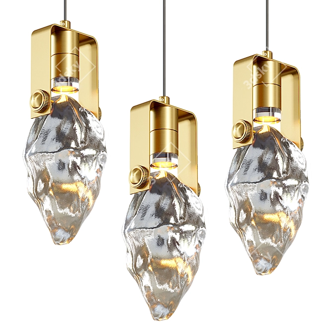 Sleek Bastian Pendant Light 3D model image 1