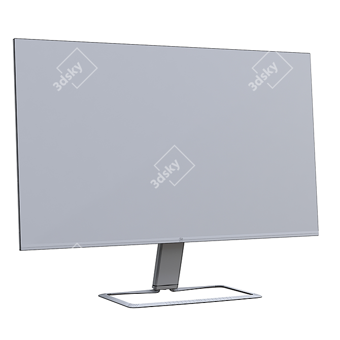 HP 24F White Monitor Render 3D model image 3