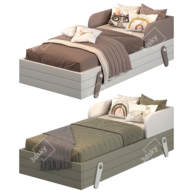 Dual Color Bed Archive 3D model image 1