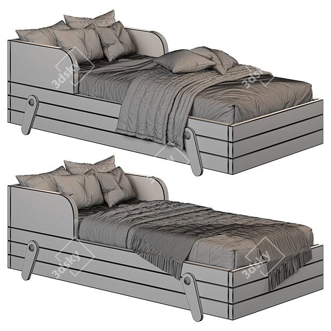 Dual Color Bed Archive 3D model image 5