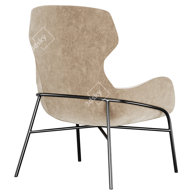 Sleek Brera Armchair, Modern Design 3D model image 2