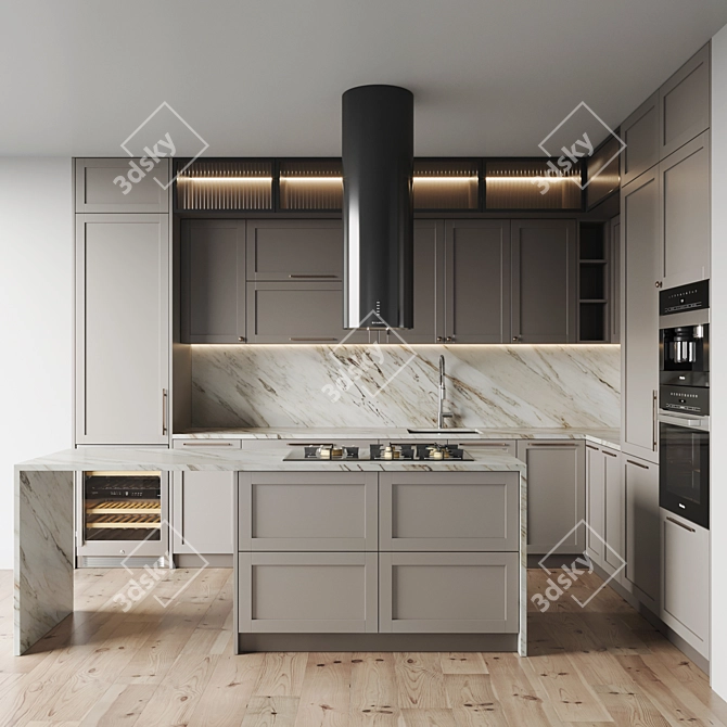 Sleek Kitchen Appliance Models 3D 3D model image 1